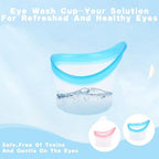 Close up of the ergonomic silicone seal on the BUWUSMU eye flush cup.