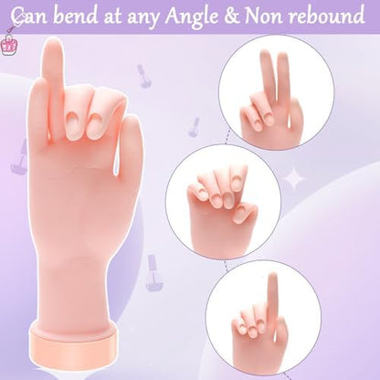 Close up of flexible fingers on Minkissy practice hand