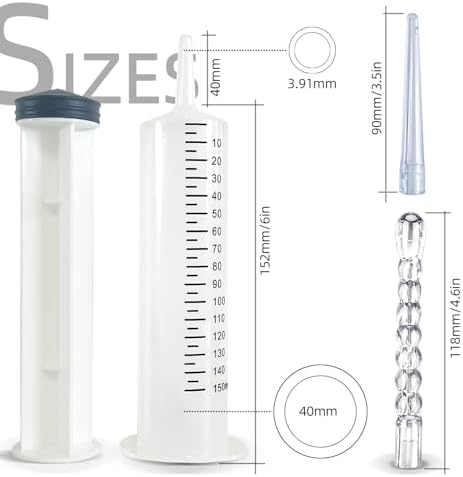 Medical grade AZREKV enema syringe cleaning system for men and women.