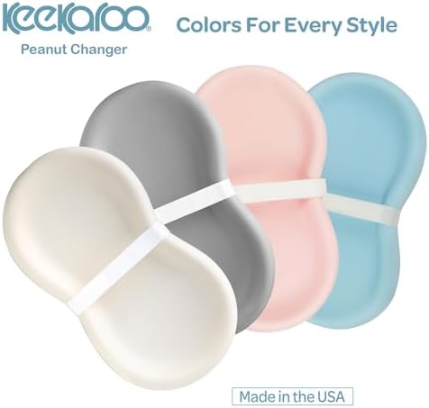 Keekaroo peanut changer angled view showing ergonomic contour design