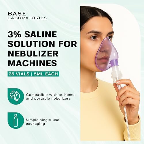 Twenty five pack of Base Laboratories saline solution for nebulizers