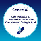 Close up of Compound W salicylic acid pads for plantar wart treatment.