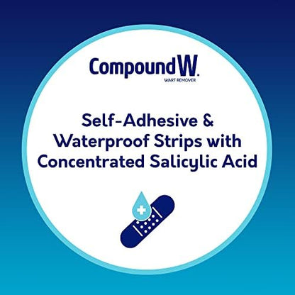 Close up of Compound W salicylic acid pads for plantar wart treatment.