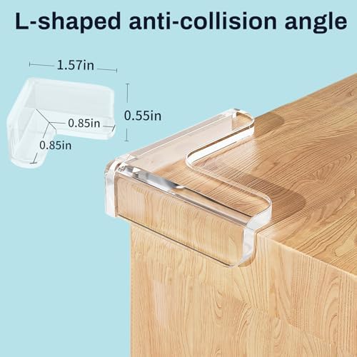 Close up view of transparent baby safety corner guard