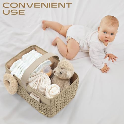 Lukjojo foldable diaper caddy storage bin detail