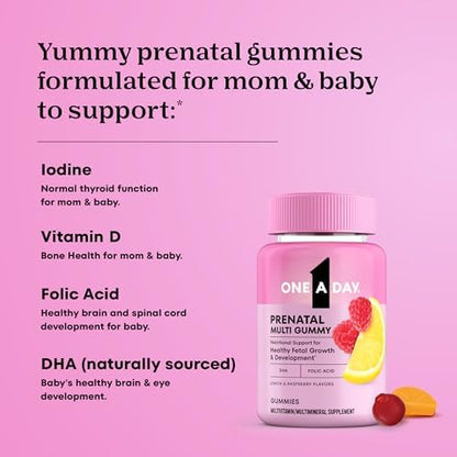 One A Day Prenatal Vitamins 120 count gummy texture