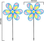Close up view of Hadeeong floral pattern wind spinner