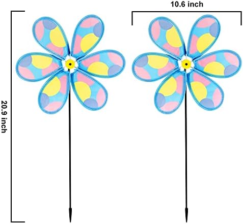 Close up view of Hadeeong floral pattern wind spinner