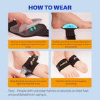 Person wearing NEVVIS arch supports with sandals showing discreet footwear compatibility.