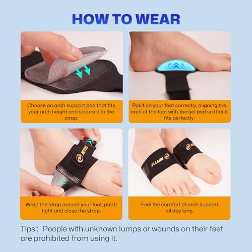Person wearing NEVVIS arch supports with sandals showing discreet footwear compatibility.