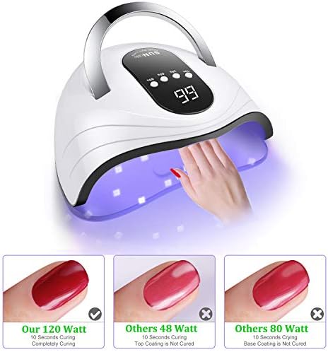 Side profile of Sunrich 120W nail light with handle