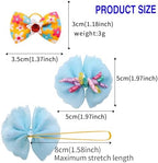 Detailed view of durable rubber bands on Mruq Pet grooming bows