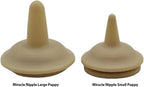 Slow flow animal feeding nipples with oversized base to prevent swallowing