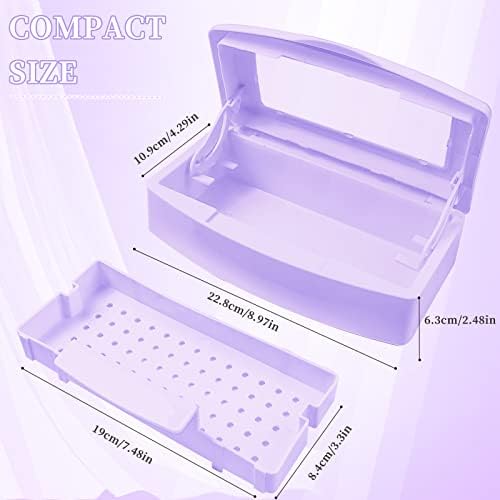 Bomoqing nail tool storage organizer with transparent lid open