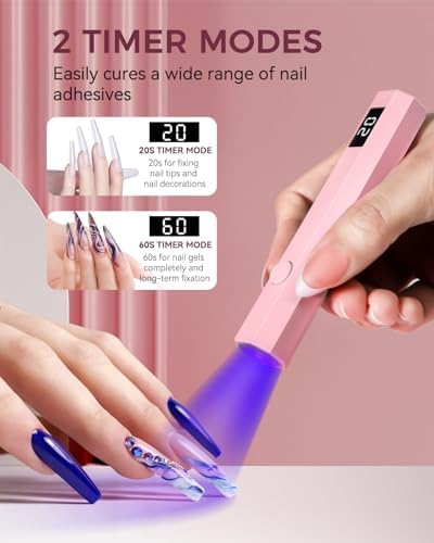 Mlogiroa rechargeable nail lamp displaying the Type-C USB charging port connection location.