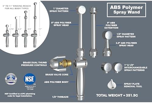 RinseWorks sprayer with 5-inch extension attached