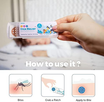 Chemical free hydrocolloid mosquito bite patches packaging details