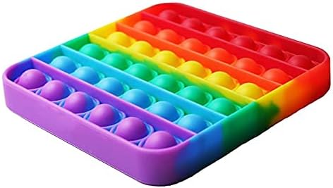 Two players using the silicone bubble popper as a logical reasoning board game