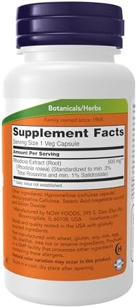 Now Foods Rhodiola, 500 Mg, 60 Vcaps - Image 3
