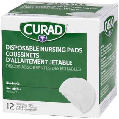 Side profile of Curad absorbent breastfeeding pads