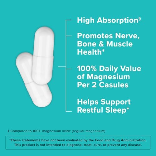 Qunol High Absorption Magnesium supplement facts label showing ingredients