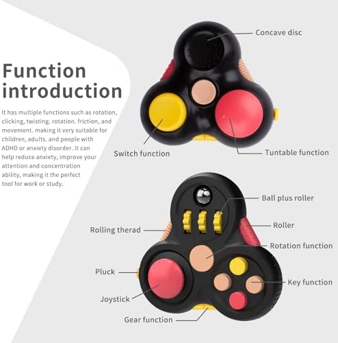 Yrissmiss handheld stress relief gadget being held to show true compact portable scale.