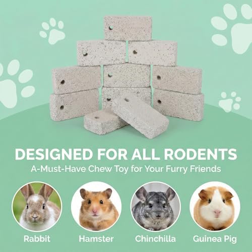 RAINFLOW rodent cage chew toys showing pre drilled hole for interactive hanging