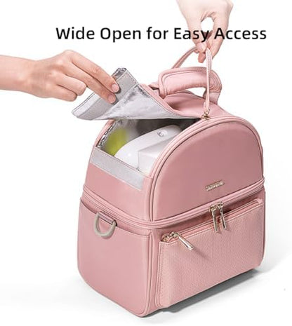 Side view of Sunveno double layer pumping travel bag