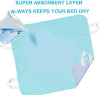 Stack of two Agooliiu washable incontinence bed pads folded
