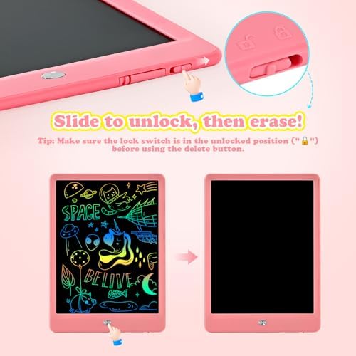 Child drawing on EooCoo colorful LCD writing tablet display