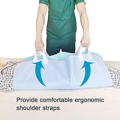 Agooliiu bed pad being used for patient transfer on hospital bed