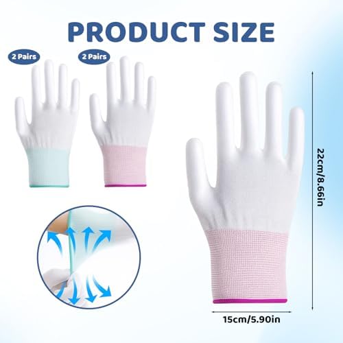 Fymueth 8 piece thermal gloves displaying the anti slip coating texture.
