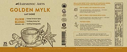 Harmonic Arts Golden Mylk Elixir Compostable Packaging Details
