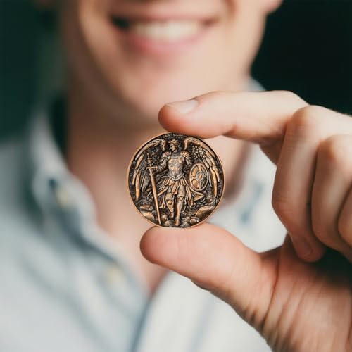 Leabet religious talisman pocket token held to showcase compact carrying size