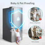 Close up of 4our Kiddies fridge lock adhesive backing