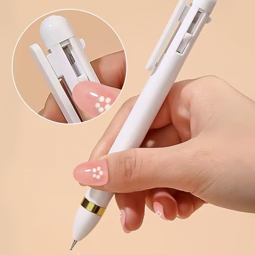 Honey Joy white nail art dotting tool held in hand