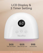 MelodySusie UV LED nail dryer demonstrating smart motion sensor activation