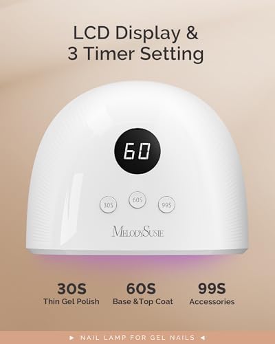 MelodySusie acetone resistant premium compact nail lamp on an Indian home vanity setup