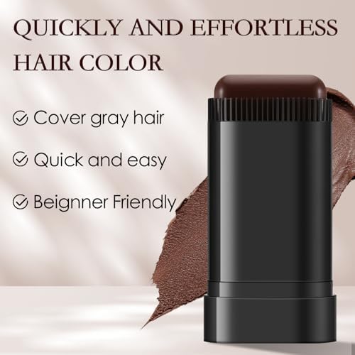 Waterproof hair color stick for long-lasting root coverage