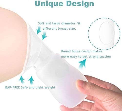 BPA free travel friendly food grade silicone manual pump showing measurement markings clearly.