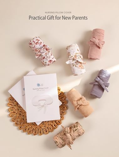 Neutral color palette of Lulumoon muslin nursing pillow covers