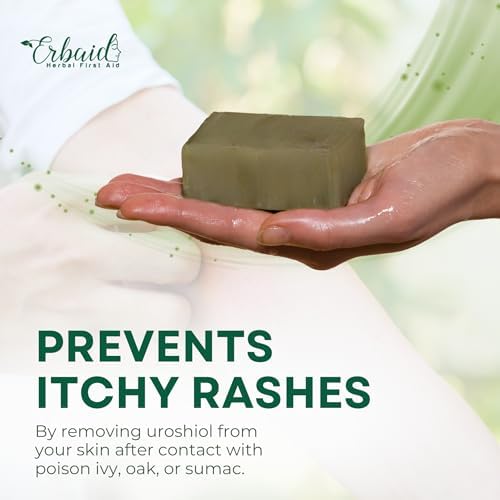All natural jewelweed soap bar for urushiol plant oil removal