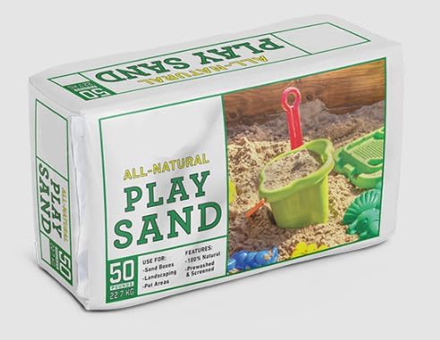 Sakrete All Natural Play Sand 50 lb bag front view for sandbox