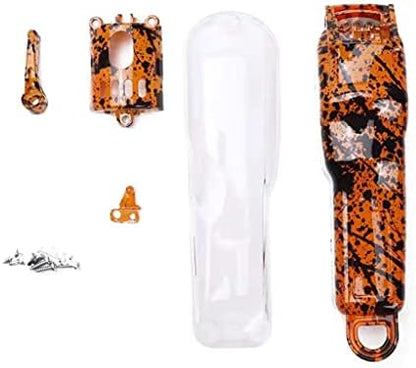 Vibrant red camouflage DIY replacement cover for professional cordless hair clippers.