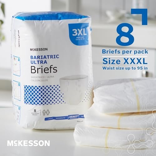 McKesson heavy absorbency adult diapers with tabs showing refastenable closure system
