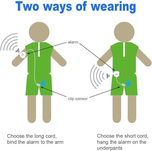 STEHEALTH bedwetting alarm unit attached to a breathable blue armband for kids.