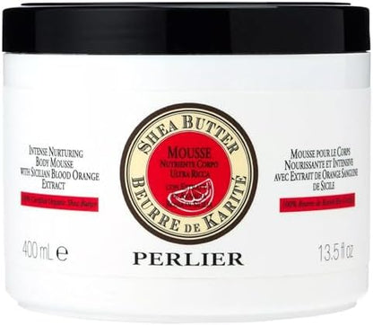 Whipped intensive nurturing body moisturizing cream with organic shea butter and citrus extracts for deep body hydration.