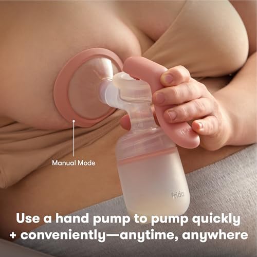 Frida Mom dual mode manual breast pump packaging showing authentic imported USA product details