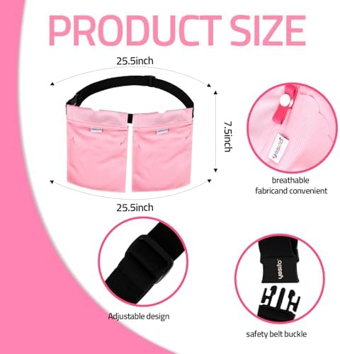 Close-up of the breathable pink mesh fabric on the post-surgery drainage holder