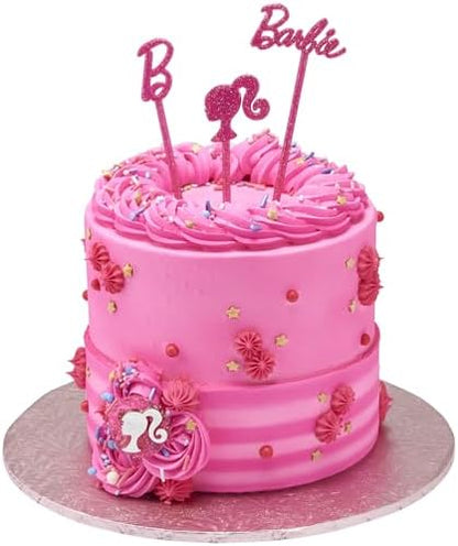 Durable plastic Barbie party favors and cake decor